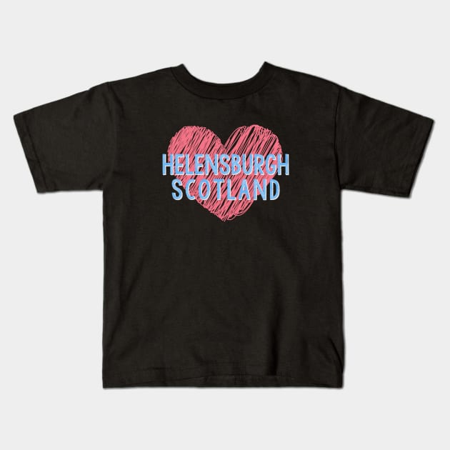 Helensburgh Scotland Love Heart Scottish Town Kids T-Shirt by allscots